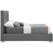 Bowery Hill Contemporary Grey Linen Textured Fabric Full Bed