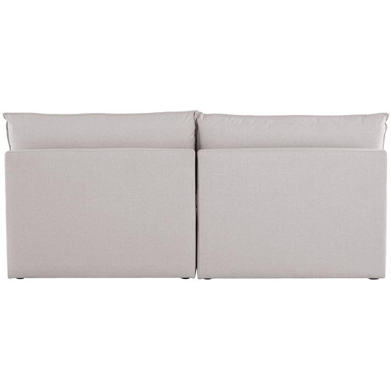 Bowery Hill Contemporary Upholstered Beige Durable Linen Textured Modular Sofa
