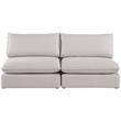 Bowery Hill Contemporary Upholstered Beige Durable Linen Textured Modular Sofa