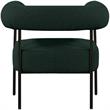 Bowery Hill Contemporary Rich Green Boucle Fabric Accent Chair