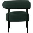 Bowery Hill Contemporary Rich Green Boucle Fabric Accent Chair