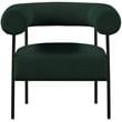 Bowery Hill Contemporary Rich Green Boucle Fabric Accent Chair