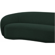 Bowery Hill Contemporary Rich Green Boucle Durable Fabric Sofa