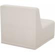 Bowery Hill Contemporary Biscuit Tufted Soft Cream Velvet Armless Chair