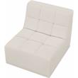 Bowery Hill Contemporary Biscuit Tufted Soft Cream Velvet Armless Chair