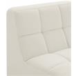 Bowery Hill Contemporary Biscuit Tufted Soft Cream Velvet Armless Chair