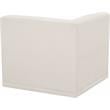 Bowery Hill Contemporary Biscuit Tufted Soft Cream Velvet Corner Chair