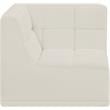 Bowery Hill Contemporary Biscuit Tufted Soft Cream Velvet Corner Chair
