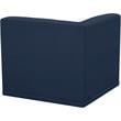Bowery Hill Contemporary Biscuit Tufted Soft Navy Velvet Corner Chair