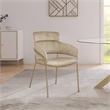 Bowery Hill Contemporary Beige Velvet Dining Chair (Set of 2)