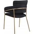 Bowery Hill Contemporary Black Velvet Dining Chair (Set of 2)