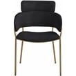 Bowery Hill Contemporary Black Velvet Dining Chair (Set of 2)
