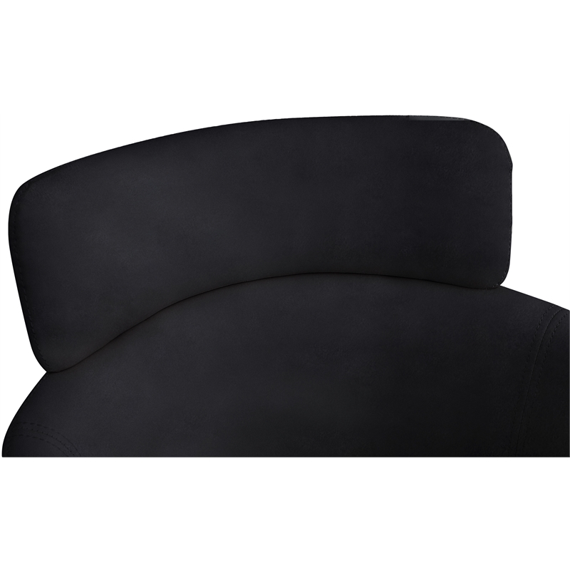 Bowery Hill Contemporary Black Velvet Dining Chair (Set of 2)