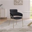 Bowery Hill Contemporary Black Velvet Dining Chair (Set of 2)