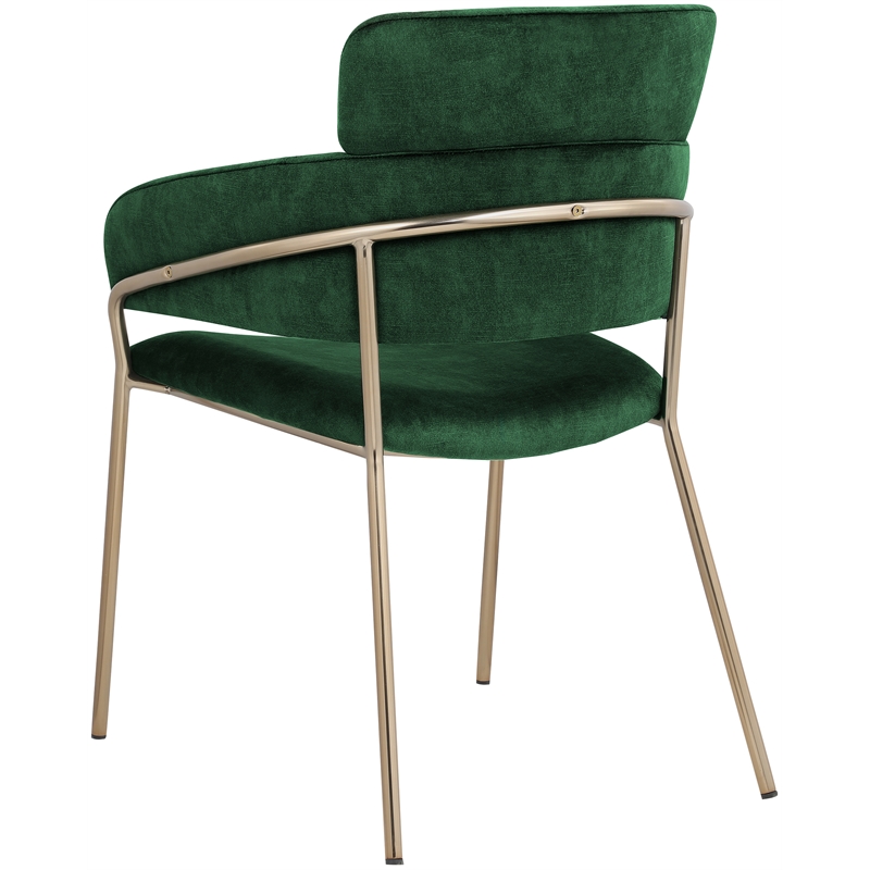 Bowery Hill Contemporary Green Velvet Dining Chair (Set of 2)