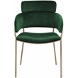 Bowery Hill Contemporary Green Velvet Dining Chair (Set of 2)