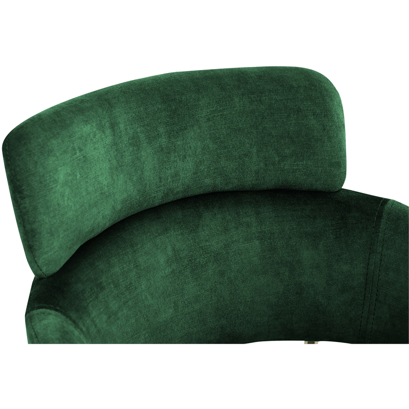 Bowery Hill Contemporary Green Velvet Dining Chair (Set of 2)