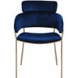 Bowery Hill Contemporary Navy Velvet Dining Chair (Set of 2)