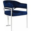 Bowery Hill Contemporary Navy Velvet Dining Chair (Set of 2)