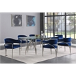 Bowery Hill Contemporary Navy Velvet Dining Chair (Set of 2)
