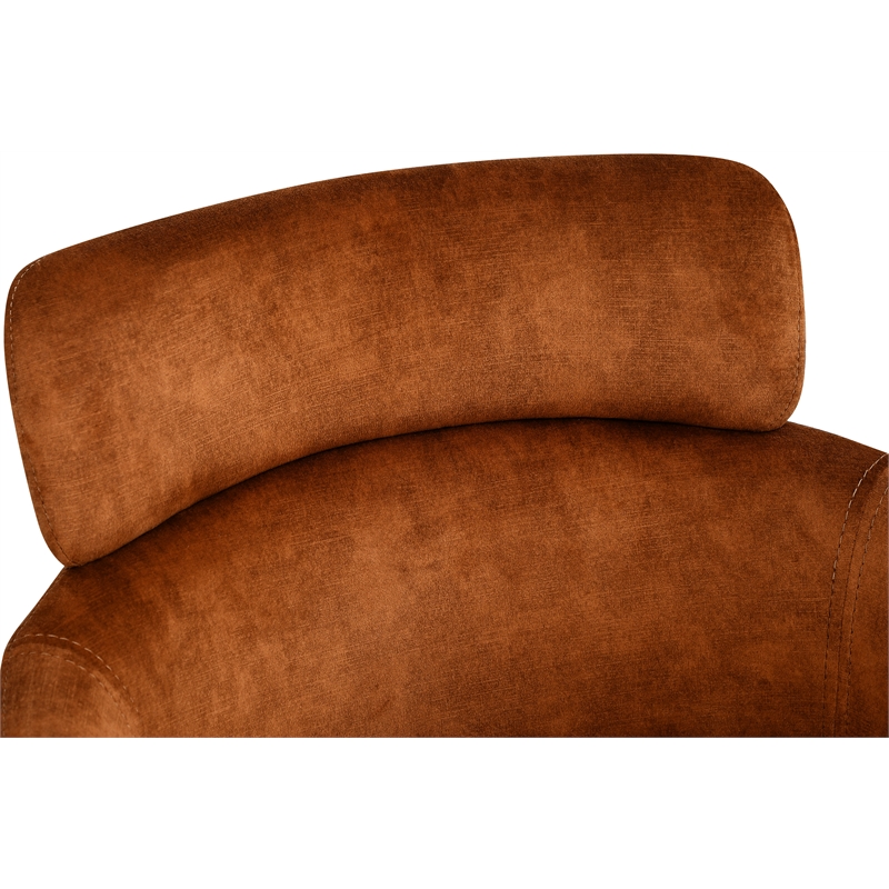 Bowery Hill Contemporary Cognac Velvet Dining Chair (Set of 2)