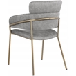 Bowery Hill Contemporary Grey Velvet Dining Chair (Set of 2)
