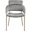Bowery Hill Contemporary Grey Velvet Dining Chair (Set of 2)