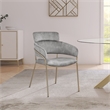 Bowery Hill Contemporary Grey Velvet Dining Chair (Set of 2)