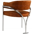 Bowery Hill Contemporary Cognac Velvet Dining Chair (Set of 2)
