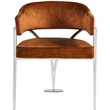 Bowery Hill Contemporary Cognac Velvet Dining Chair (Set of 2)