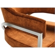 Bowery Hill Contemporary Cognac Velvet Dining Chair (Set of 2)