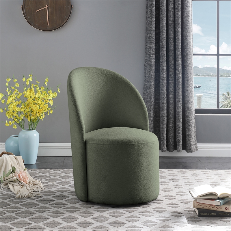 Bowery Hill Contemporary Rich Green Durable Fabric Accent Chair