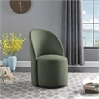 Bowery Hill Contemporary Rich Green Durable Fabric Accent Chair