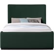 Bowery Hill Contemporary Rich Green Durable Fabric Queen Bed