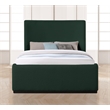 Bowery Hill Contemporary Rich Green Durable Fabric Queen Bed