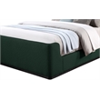 Bowery Hill Contemporary Rich Green Durable Fabric Queen Bed