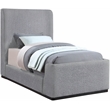 Bowery Hill Contemporary Grey Durable Boucle Fabric Twin Bed