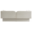 Bowery Hill Contemporary Curved Back Rich Cream Boucle Fabric Sofa