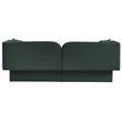Bowery Hill Contemporary Curved Back Rich Green Boucle Fabric Sofa