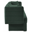 Bowery Hill Contemporary Curved Back Rich Green Boucle Fabric Sofa