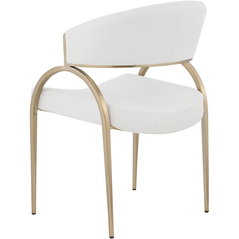 Bowery Hill Contemporary Soft Cream Polyester Fabric Dining Chair (Set of 2)