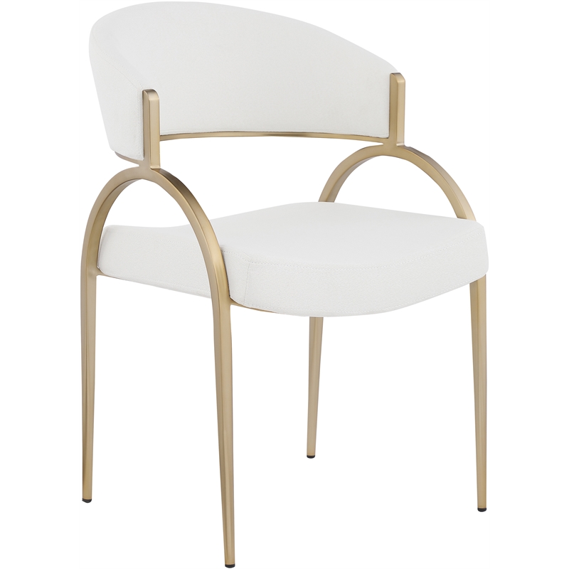 Bowery Hill Contemporary Soft Cream Polyester Fabric Dining Chair (Set of 2)