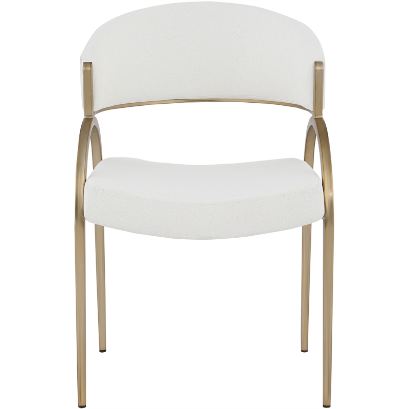 Bowery Hill Contemporary Soft Cream Polyester Fabric Dining Chair (Set of 2)