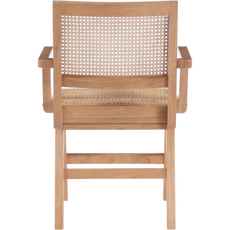 Bowery Hill Contemporary Natural Dining Arm Chair (Set of 2)