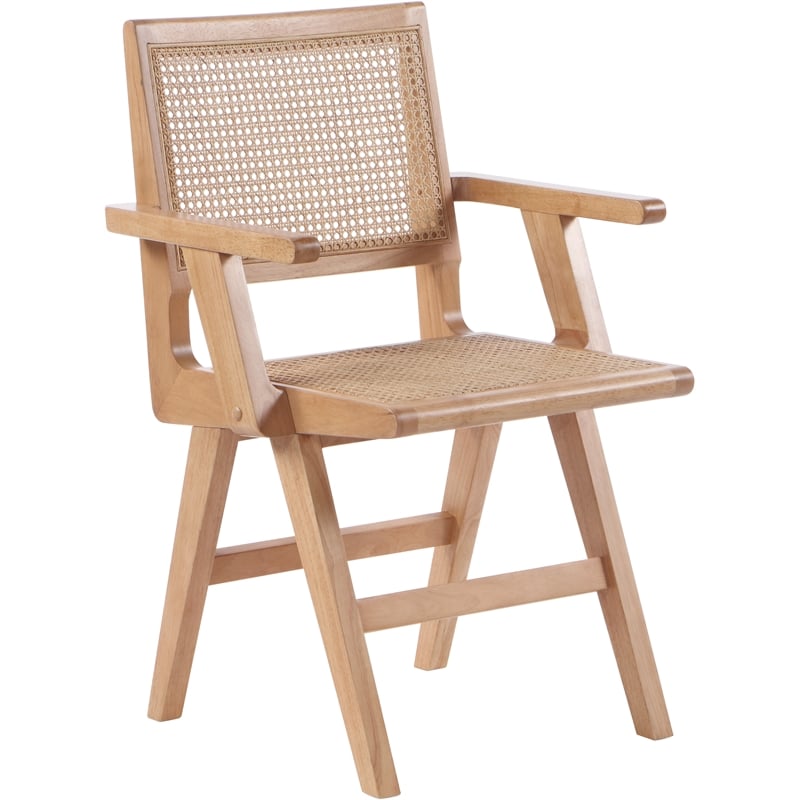 Bowery Hill Contemporary Natural Dining Arm Chair (Set of 2)