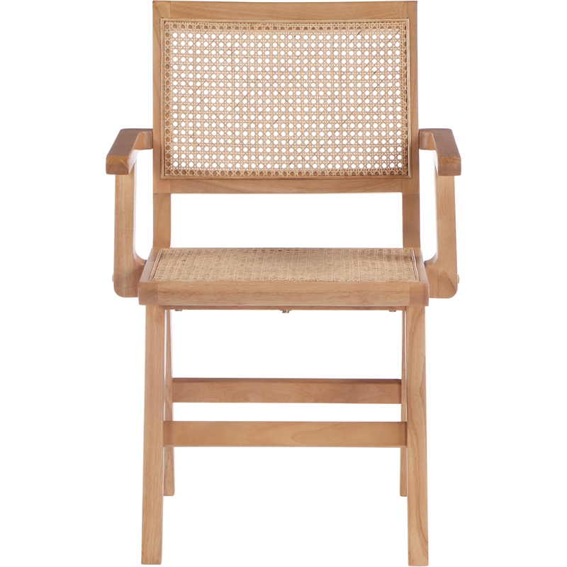 Bowery Hill Contemporary Natural Dining Arm Chair (Set of 2)