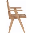 Bowery Hill Contemporary Natural Dining Arm Chair (Set of 2)