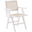 Bowery Hill Mid-Century Modern White Dining Arm Chair (Set of 2)