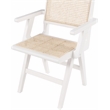 Bowery Hill Mid-Century Modern White Dining Arm Chair (Set of 2)