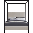 Bowery Hill Modern / Contemporary Beige Linen Textured Fabric Full Bed